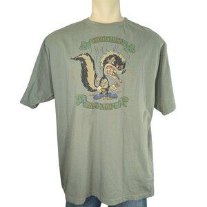 NoBo 2XL NWT Green Skunked Again Track Betting Short Sleeve Cotton T-Shirt